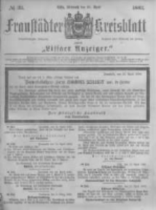 Fraust&auml;dter Kreisblatt. 1883.04.25 Nr33