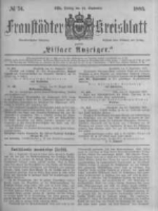 Fraustädter Kreisblatt. 1883.09.14 Nr74
