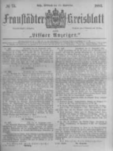 Fraust&auml;dter Kreisblatt. 1883.09.19 Nr75
