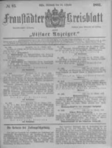 Fraustädter Kreisblatt. 1883.10.24 Nr85