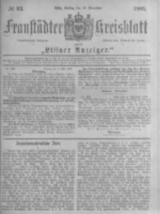Fraustädter Kreisblatt. 1883.11.16 Nr92