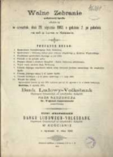 Sprawozdanie Banku Ludowego-Volksbank Eingetragene Genossenschaft mit Unbeschränkter Haftpflicht w Kościanie z Czynności w Roku 1902