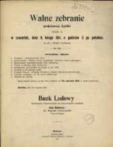Sprawozdanie Banku Ludowego-Volksbank Eingetragene Genossenschaft mit Unbeschränkter Haftpflicht w Kościanie z Czynności w Roku 1910
