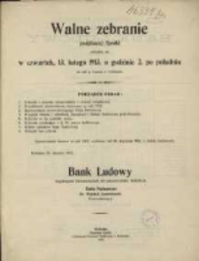Sprawozdanie Banku Ludowego-Volksbank Eingetragene Genossenschaft mit Unbeschränkter Haftpflicht w Kościanie z Czynności w Roku 1912