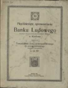 Sprawozdanie Banku Ludowego-Volksbank Eingetragene Genossenschaft mit Unbeschränkter Haftpflicht w Kościanie z Czynności w Roku 1917