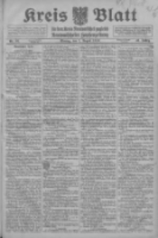 Kreis Blatt f&uuml;r den Kreis Neutomischeler zugleich Hopfenzeitung 1916.08.07 Jg.41 Nr92