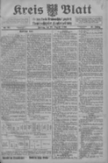 Kreis Blatt f&uuml;r den Kreis Neutomischeler zugleich Hopfenzeitung 1916.08.18 Jg.41 Nr97