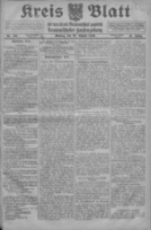 Kreis Blatt f&uuml;r den Kreis Neutomischeler zugleich Hopfenzeitung 1916.08.28 Jg.41 Nr101