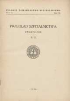 Przegląd Szpitalnictwa 1936 R.6 Nr1