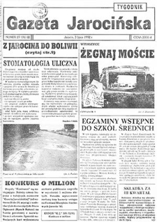 Gazeta Jarocińska 1992.07.03 Nr27(91)