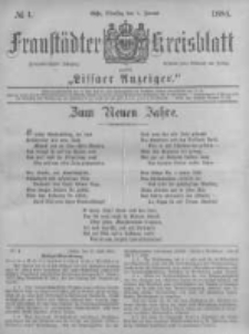 Fraust&auml;dter Kreisblatt. 1884.01.01 Nr1
