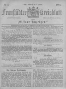Fraust&auml;dter Kreisblatt. 1884.01.09 Nr3
