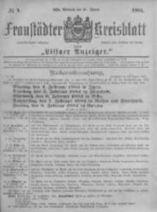 Fraust&auml;dter Kreisblatt. 1884.01.30 Nr9
