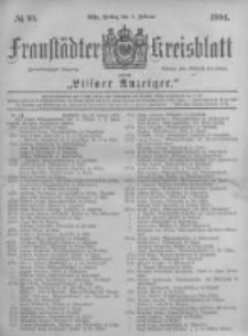 Fraust&auml;dter Kreisblatt. 1884.02.01 Nr10