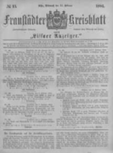 Fraustädter Kreisblatt. 1884.02.13 Nr13