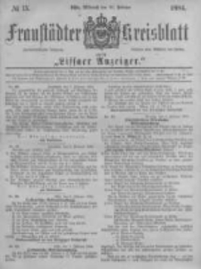 Fraustädter Kreisblatt. 1884.02.20 Nr15