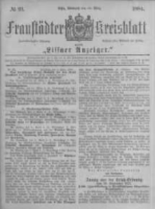 Fraust&auml;dter Kreisblatt. 1884.03.12 Nr21