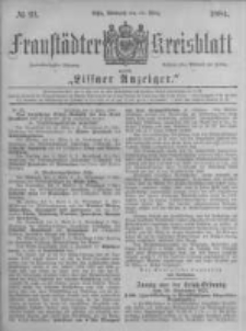 Fraustädter Kreisblatt. 1884.03.12 Nr21