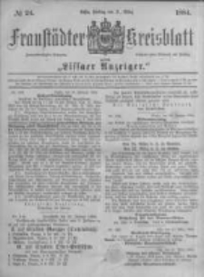 Fraust&auml;dter Kreisblatt. 1884.03.21 Nr24