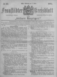 Fraust&auml;dter Kreisblatt. 1884.04.09 Nr29