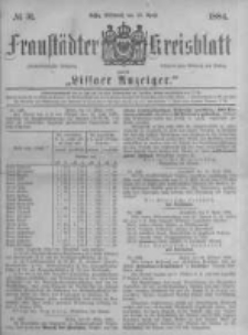 Fraust&auml;dter Kreisblatt. 1884.04.16 Nr31