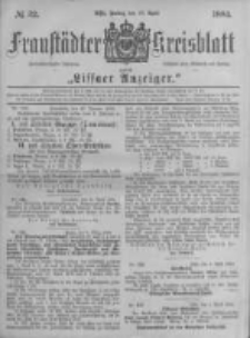 Fraust&auml;dter Kreisblatt. 1884.04.18 Nr32