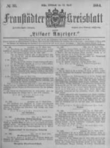 Fraust&auml;dter Kreisblatt. 1884.04.23 Nr33