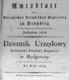 Amtsblatt der K&ouml;niglichen Preussischen Regierung zu Bromberg. 1838.01.05 No.1
