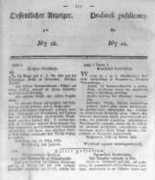 Oeffentlicher Anzeiger zum Amtsblatt No.12. der Königl. Preuss. Regierung zu Bromberg. 1838