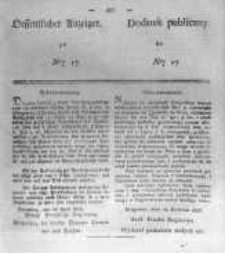 Oeffentlicher Anzeiger zum Amtsblatt No.17. der Königl. Preuss. Regierung zu Bromberg. 1838