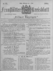 Fraust&auml;dter Kreisblatt. 1884.05.07 Nr37