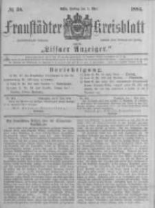 Fraust&auml;dter Kreisblatt. 1884.05.09 Nr38