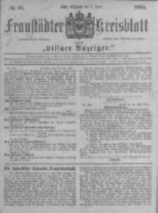 Fraust&auml;dter Kreisblatt. 1884.06.04 Nr45