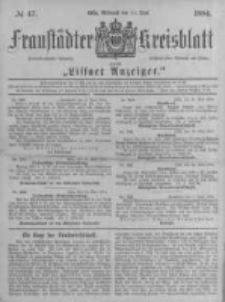 Fraust&auml;dter Kreisblatt. 1884.06.11 Nr47