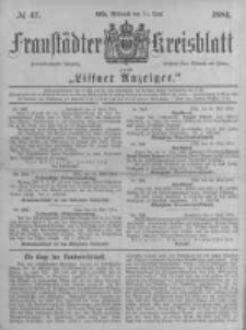 Fraustädter Kreisblatt. 1884.06.11 Nr47