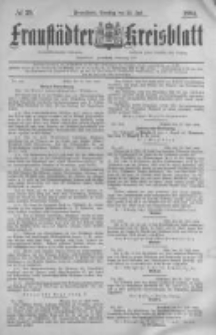 Fraust&auml;dter Kreisblatt. 1884.07.22 Nr59