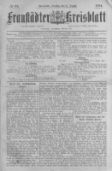 Fraust&auml;dter Kreisblatt. 1884.08.12 Nr65