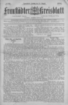 Fraustädter Kreisblatt. 1884.08.15 Nr66