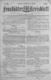 Fraust&auml;dter Kreisblatt. 1884.08.26 Nr69