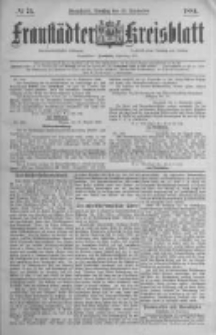 Fraustädter Kreisblatt. 1884.09.16 Nr75