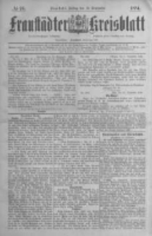 Fraust&auml;dter Kreisblatt. 1884.09.19 Nr76