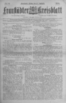 Fraustädter Kreisblatt. 1884.09.26 Nr78