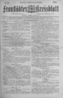 Fraust&auml;dter Kreisblatt. 1884.11.28 Nr96