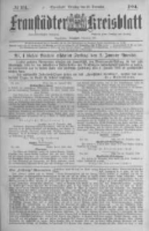 Fraust&auml;dter Kreisblatt. 1884.12.30 Nr104