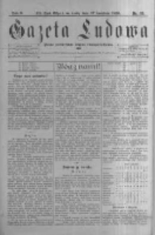 Gazeta Ludowa: pismo poświęcone ludowi ewangielickiemu. 1898.04.27 R.3 nr33