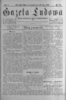 Gazeta Ludowa: pismo poświęcone ludowi ewangielickiemu. 1898.07.23 R.3 nr57