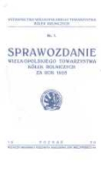 Sprawozdanie Wielkopolskiego Towarzystwa Kółek Rolniczych za rok 1928