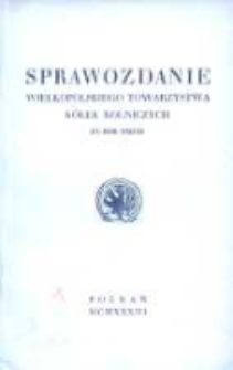 Sprawozdanie Wielkopolskiego Towarzystwa K&oacute;łek Rolniczych za rok 1932/33