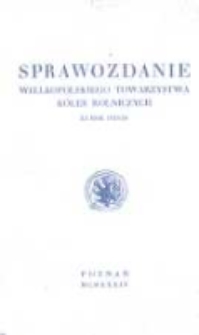 Sprawozdanie Wielkopolskiego Towarzystwa K&oacute;łek Rolniczych za rok 1933/34