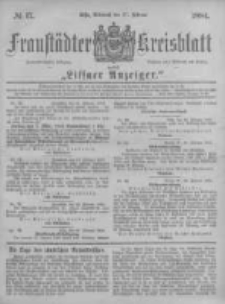 Fraust&auml;dter Kreisblatt. 1884.02.27 Nr17